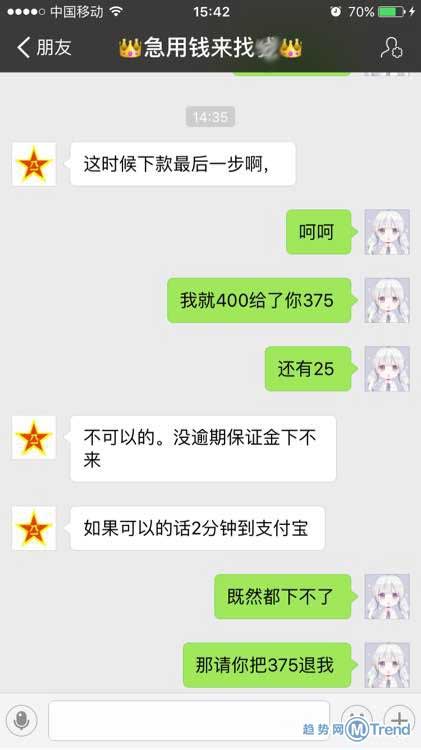 微粒贷借钱被骗聊天记录：贷上贷二次贷强开代开买号内邀