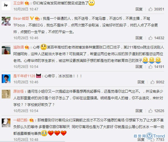 华师大副教授讽范冰冰戏子 范冰冰愤怒回应被指心机婊