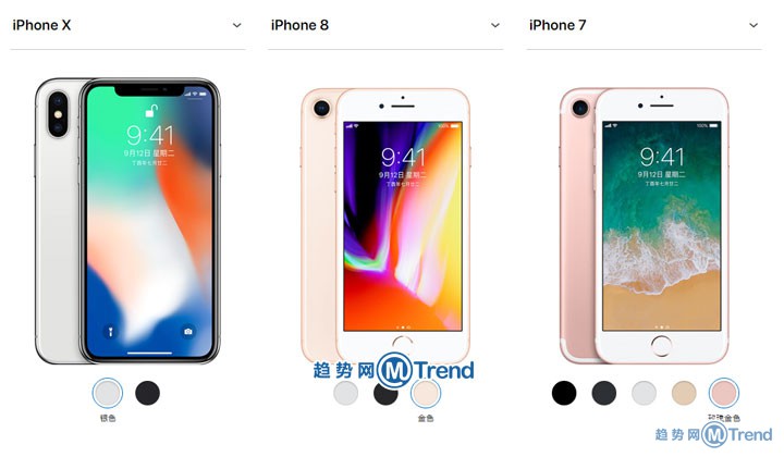 苹果X iPhone8 苹果7买哪个好？12张全景对比图表帮你选