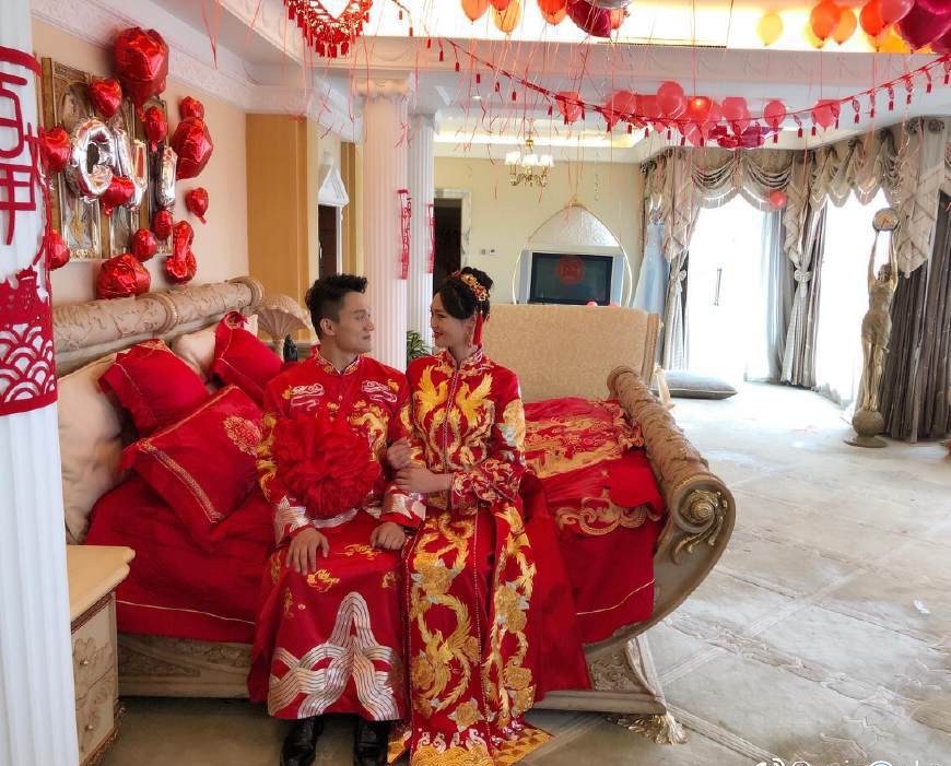 惠若琪和老公杨臻博大婚 现史上最惨伴郎团